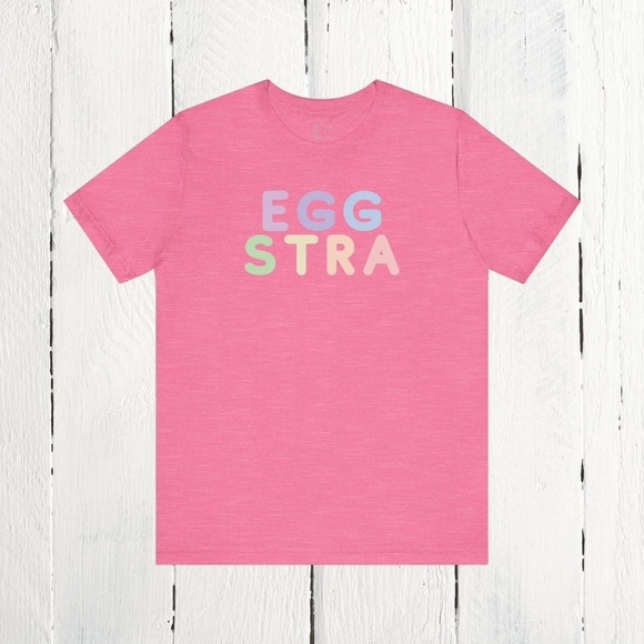 Unisex, adult size Large, Eggstra, pink, Bella Canvas brand - Picture 1 of 1